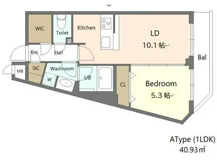 アリビス新江古田(1LDK/2階)の間取り写真