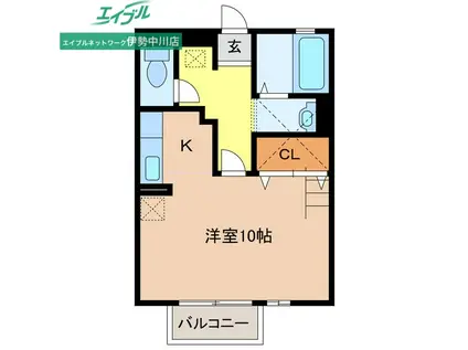サンテラス雲雀ヶ丘(ワンルーム/2階)の間取り写真