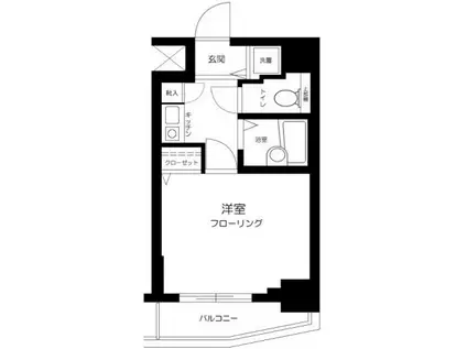 サンテミリオン三田(1K/7階)の間取り写真