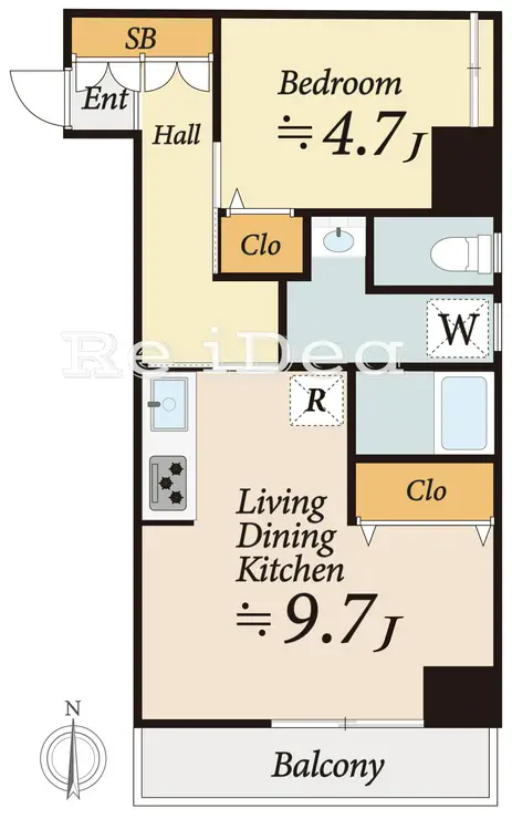 ライオンズマンション飯田橋 4階階 間取り