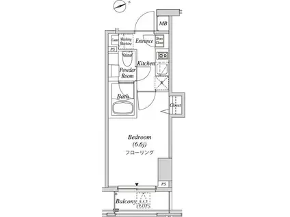 クレセント虎ノ門新橋(1K/10階)の間取り写真