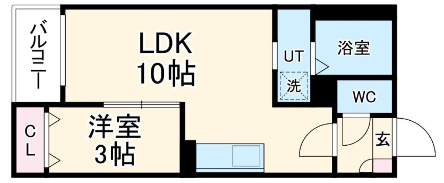 JACK MIYOSHI Ⅰ(1LDK/1階)の間取り写真