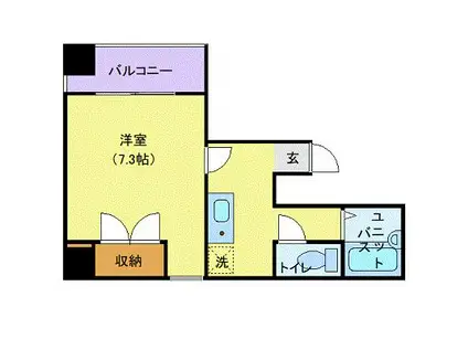 サンビューティ春日町(1K/5階)の間取り写真