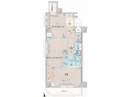 ルーブル上板橋(1SDK/2階)の間取り写真