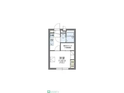 レオパレスシャルマン(1K/1階)の間取り写真