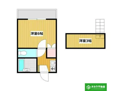 NIKORI勢家A棟(1K/2階)の間取り写真