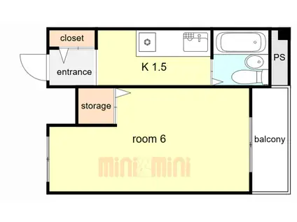 サニ-コートII(1K/3階)の間取り写真