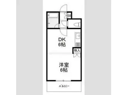 ルシール88(1DK/3階)の間取り写真