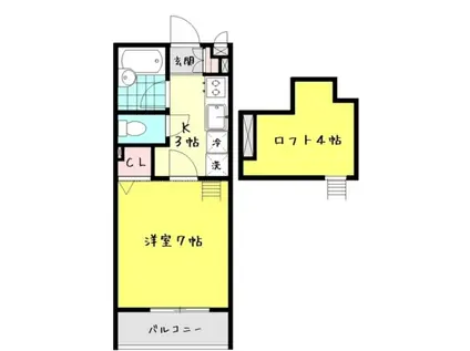 サンヴィアーレYUKI92(1K/2階)の間取り写真