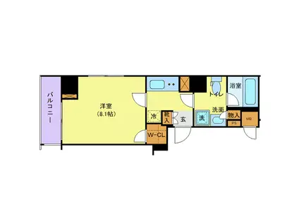 ALTERNA銀座 (1K/5階)の間取り写真