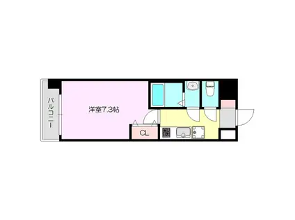 LIVIAZ SHIN-OSAKA CIEL(1K/9階)の間取り写真