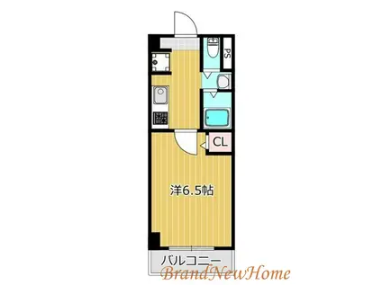 ラレックス城の山(1K/2階)の間取り写真