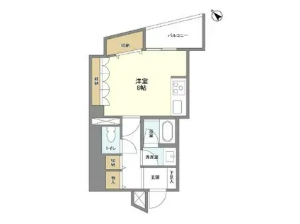 DAFFITTO天王洲 ダフィット天王洲(ワンルーム/12階)の間取り写真