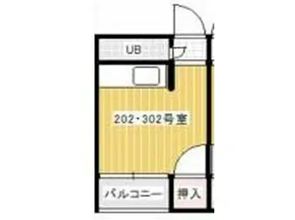 コート宮脇V(ワンルーム/3階)の間取り写真