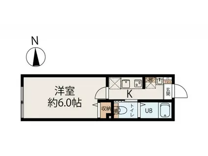 CASA LUXE 仙川(1K/1階)の間取り写真