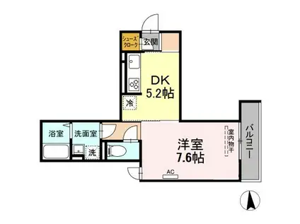 クレールアイディーエー3(1DK/3階)の間取り写真