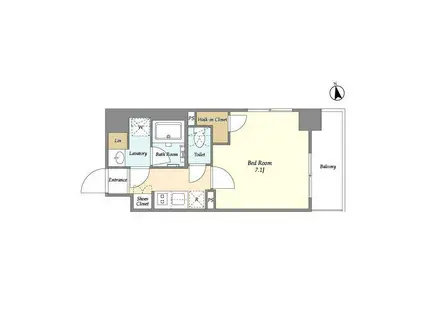 ORSUS梅島(1K/2階)の間取り写真