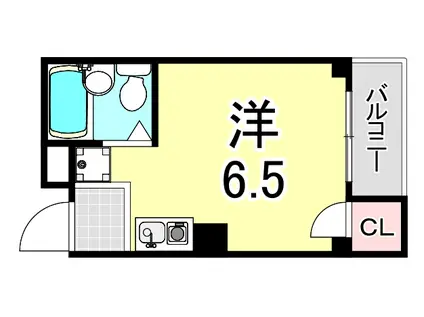 ウィング武庫川(ワンルーム/2階)の間取り写真