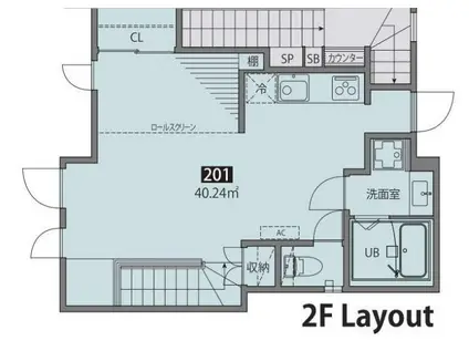 リーフテラス仙川(1LDK/2階)の間取り写真