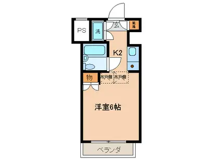 TOP・明大前第3(1K/2階)の間取り写真