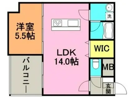 ALLEYIII(1LDK/8階)の間取り写真