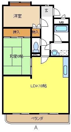 ステージ21(2LDK/2階)の間取り写真