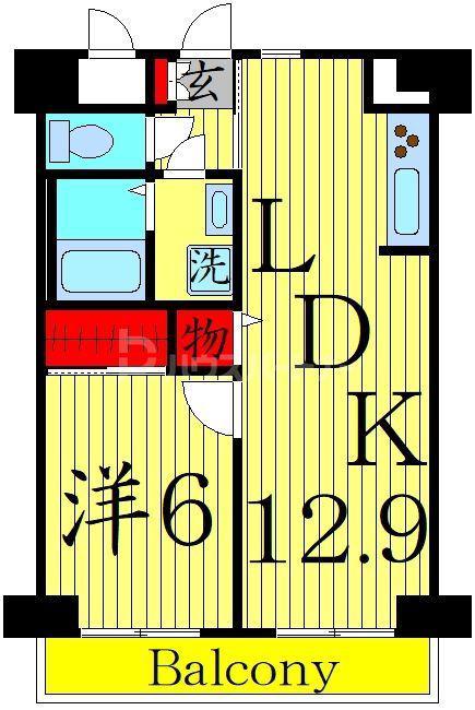ミリアレジデンス押上(1LDK/4階)の間取り写真