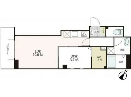 セントラルシティハイツ(1LDK/3階)の間取り写真