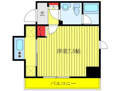 アイル王子(1K/8階)の間取り写真