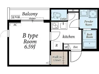 花水木 DREI(1K/1階)の間取り写真