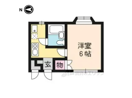 ヴィラ・サンシャイン上賀茂(1K/1階)の間取り写真