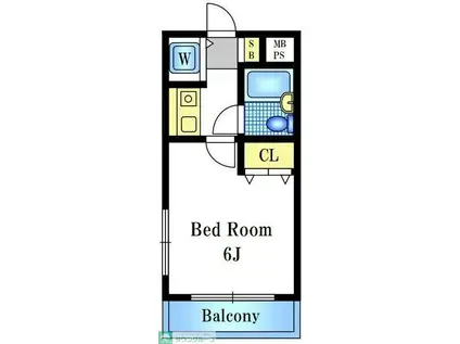 グランドコート八幡山(1K/2階)の間取り写真