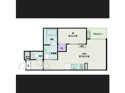 JACK SHOHO IV(1LDK/3階)の間取り写真