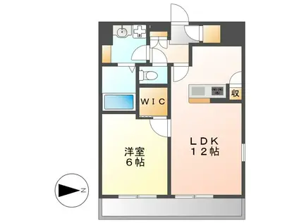 YS上前津(1LDK/10階)の間取り写真