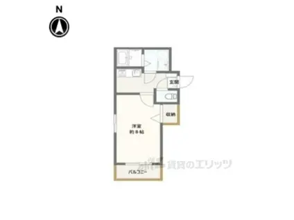 神楽坂エステート(1K/2階)の間取り写真