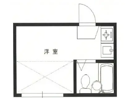 ライフピアバイオレット(ワンルーム/2階)の間取り写真