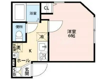 グランクオール北綾瀬(1K/3階)の間取り写真