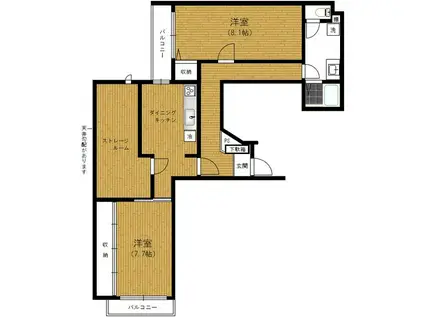 ベルシード板橋蓮根アンベリール(2SDK/4階)の間取り写真