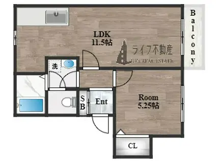 第2テラダハイツ/(1LDK/1階)の間取り写真