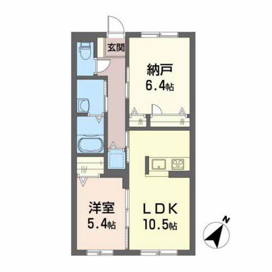 レインボーヒルズ(2LDK/1階)の間取り写真