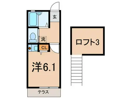 シャトレーゼ・カンピオーネ(ワンルーム/1階)の間取り写真