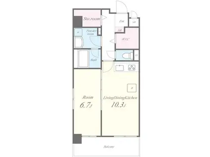 片岡ビル(1LDK/2階)の間取り写真