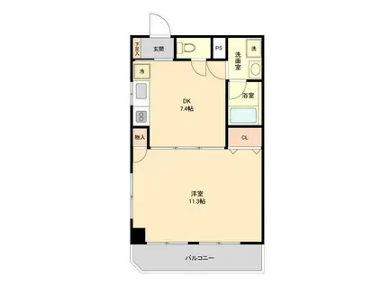 KENZO HAUS TOSHIMA PARK(1DK/2階)の間取り写真