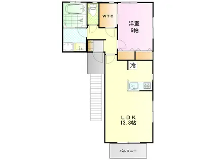 TRIORENT横濱(1LDK/2階)の間取り写真