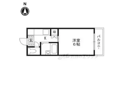 エンジェリ寿(1K/4階)の間取り写真