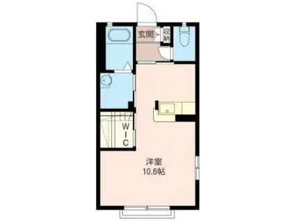 ソレーユ(ワンルーム/2階)の間取り写真