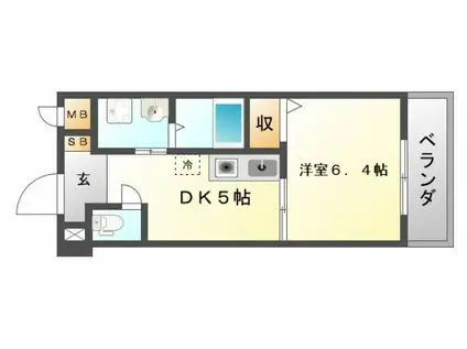 第10関根マンション(1DK/1階)の間取り写真