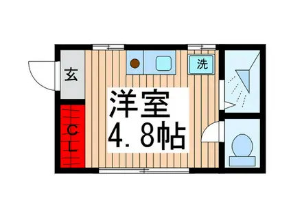 セピア・M(ワンルーム/1階)の間取り写真