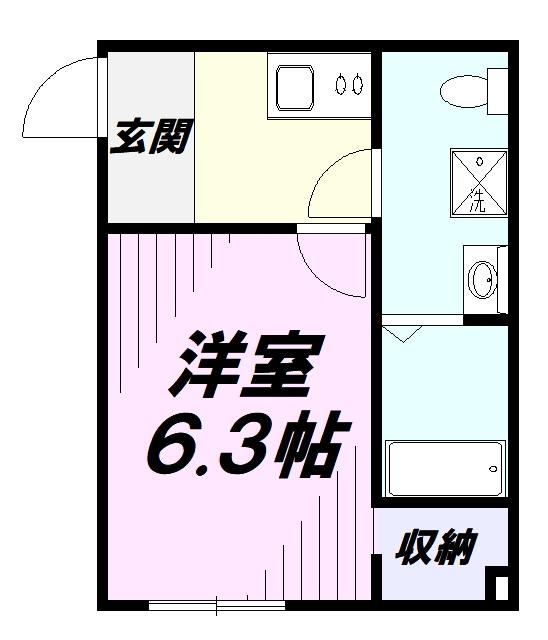 GRACIA SAKAE(1K/1階)の間取り写真