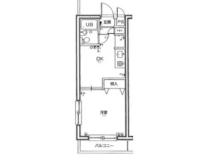 クレッセント本蓮沼(1K/3階)の間取り写真